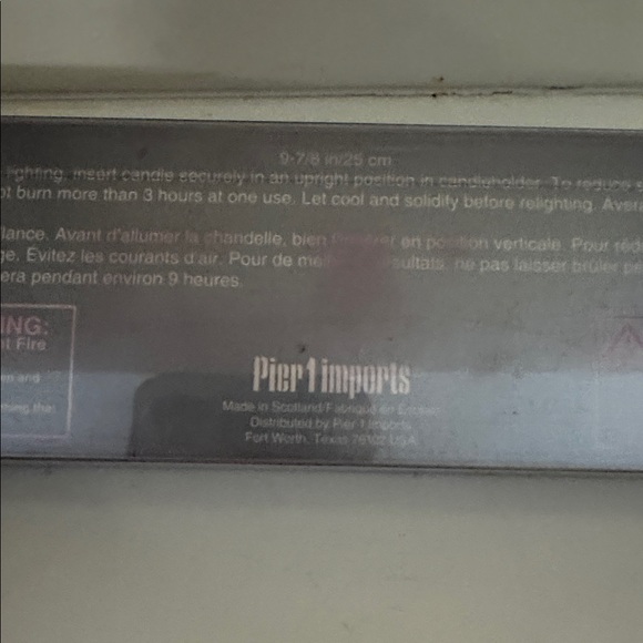 Pier 1 Red Square Taper Candles and Holders - Set of 6 - Picture 3 of 3